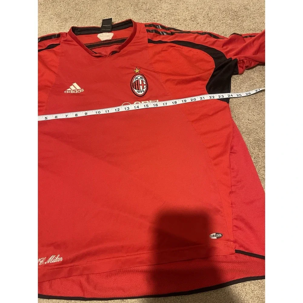 AC Milan 2004 Adidas Opel red player issue training shirt maglia jersey XL